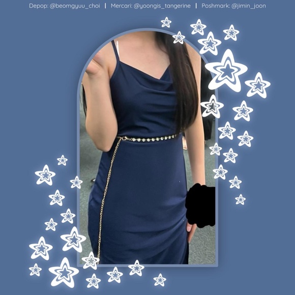 Dark blue midi dress <3 - Picture 3 of 5